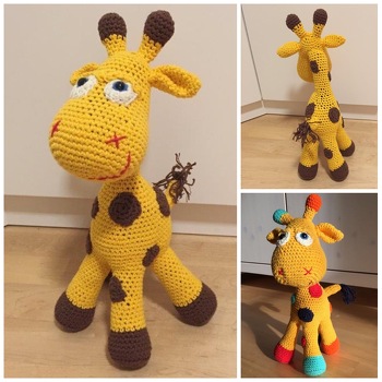 Die tollste Anleitung hier bisher. Habe die Giraffe bereits zweimal gehäkelt und es wird sicher nicht das letzte mal sein. Diese Giraffe ist überall ein Hingucker und meine kleine (2 Jahre) schleppt sie überall am Hals mit rum :-)