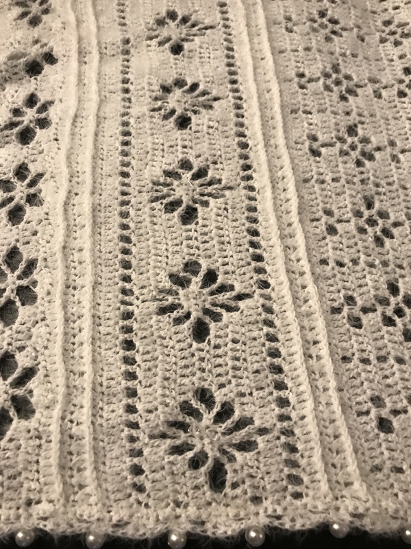 Häkelanleitung Tuch Blömenmehl Blütenstaub Brauttuch flach