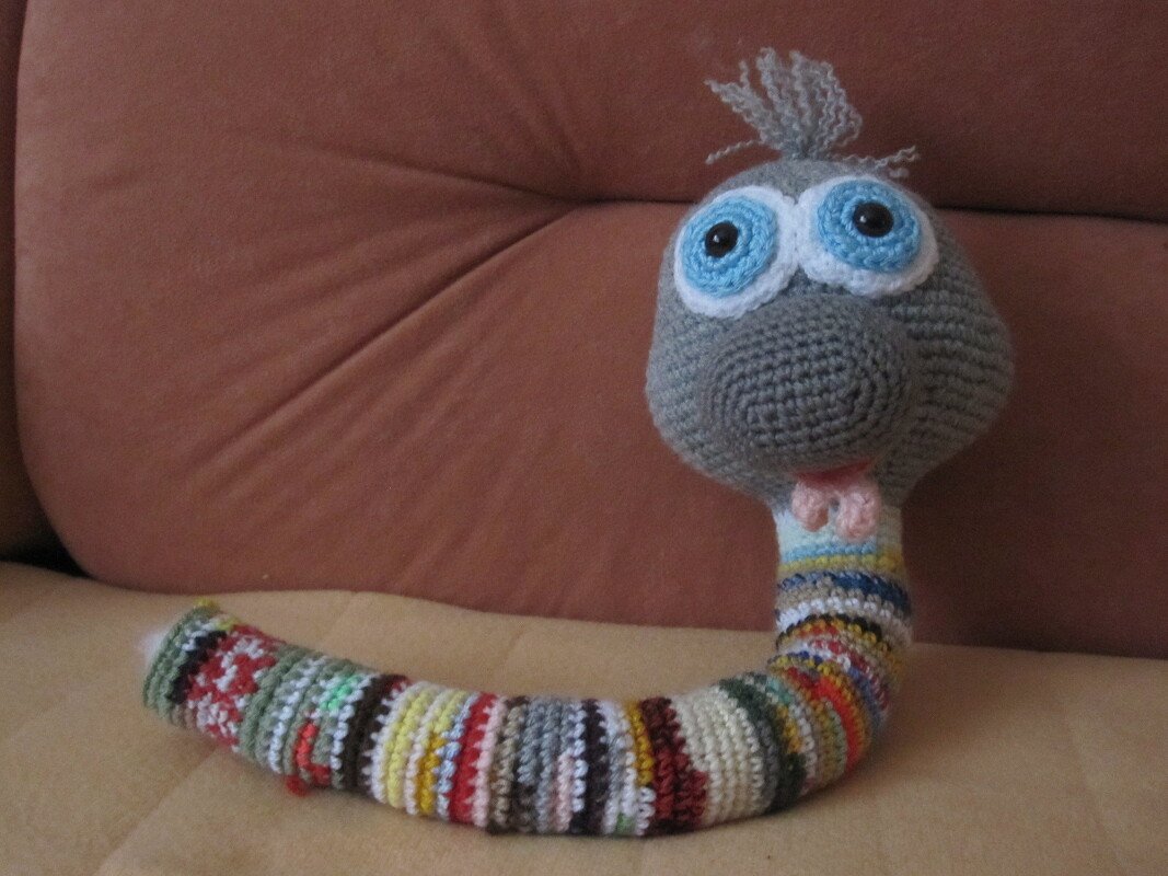 Häkelanleitung Schlange Elsa