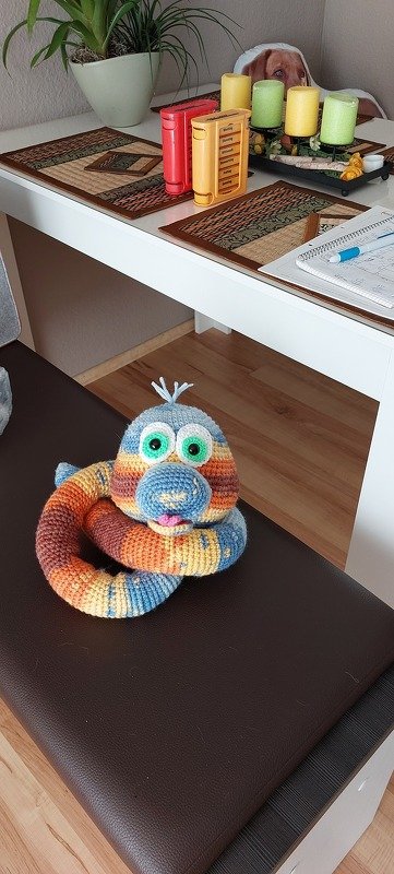 Häkelanleitung Schlange Elsa