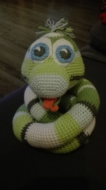 Häkelanleitung Schlange Elsa