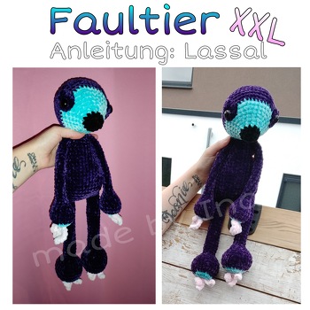 Das erste XXL Faultier wurde heute fertig. 2 weiter warten auf die Nadel 🤭
Wunschfarben meiner Tochter. Sie ist begeistert 🥰🍀 Danke für die tolle Anleitung ❤️