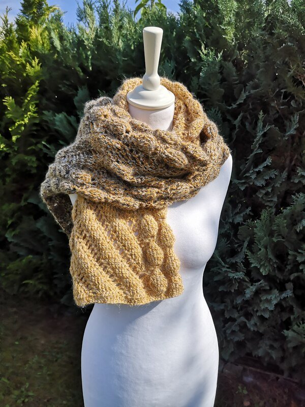 Anleitung Winterschal schräge Zeit