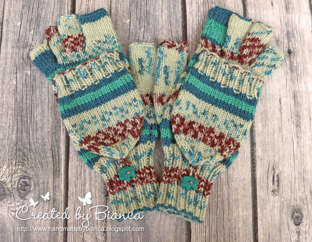 Strickanleitung &quot;Fingerlinge mit Klappe&quot;