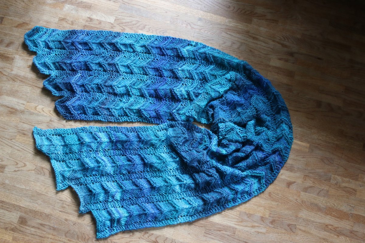 Knitting pattern Scarf &quot;Crime&quot; NEW in 2 variations