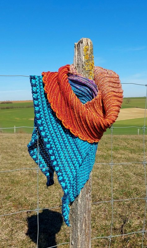 Pattern "Sudan" cuddly crochet cloth with a special color effect