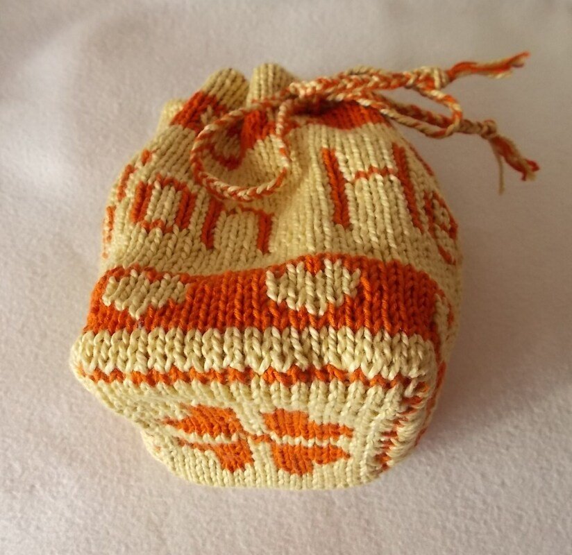 Strickanleitung Geschenksäckchen &quot;Von Herzen&quot; 2er Set- in Doubleface