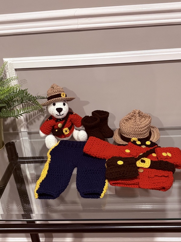 Crochet Pattern Baby RCMP Outfit