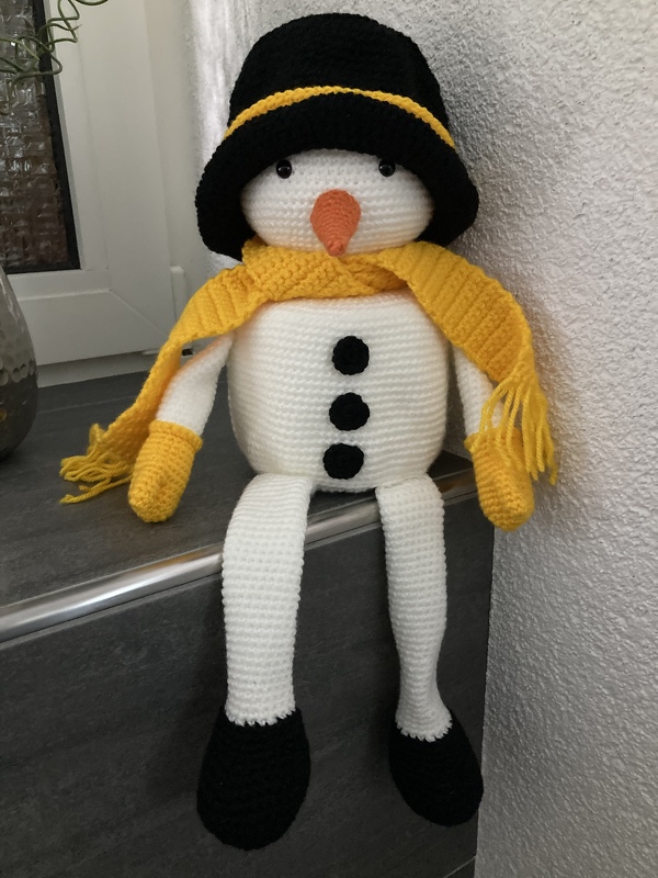 Häkelanleitung Schneemann Klorollenhut