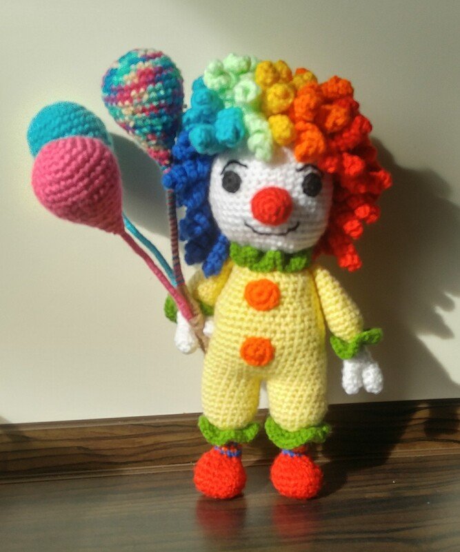 Crochet pattern cute clown PDF Ternura Amigurumi ENGLISH - DEUTSCH - DUTCH