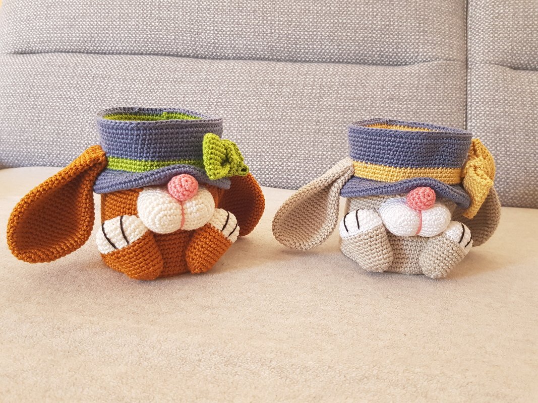 Häkelanleitung - Süßer Hasenbecher - Geschenkidee