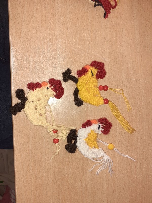 Häkelanleitung bunte Hühner