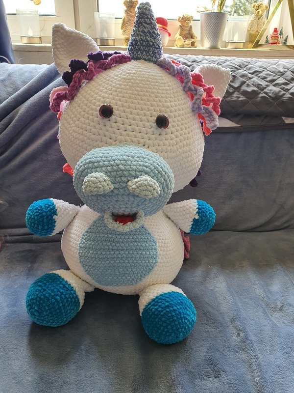 Häkelanleitung Regenbogen-Einhorn