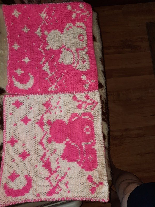 Strickanleitung Tuch / Waschlappen &quot;Bär Tobi&quot; - in Doubleface