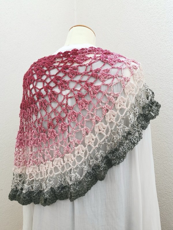 "Kenia" Sommertuch, 3in1 - Halbkreis, Loop und Sichelform Häkelanleitung