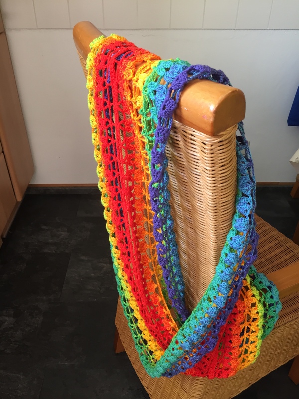 "Kenia" Sommertuch, 3in1 - Halbkreis, Loop und Sichelform Häkelanleitung