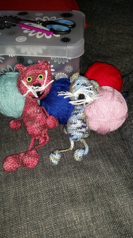 Häkelanleitung Katze Taschenbaumler Anhänger Cat