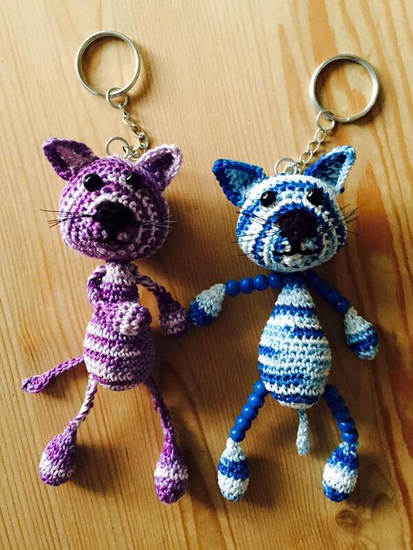 Häkelanleitung Katze Taschenbaumler Anhänger Cat