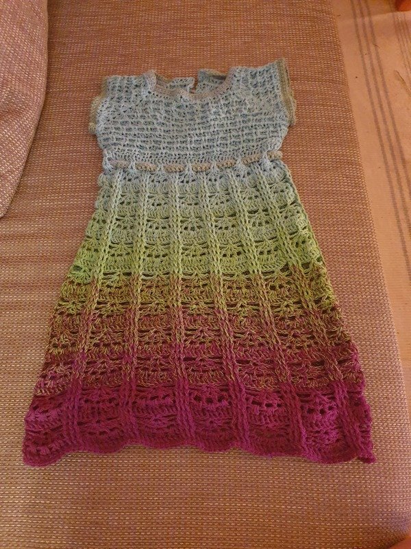 Häkelanleitung Kinderkleid "Kunterbunt"