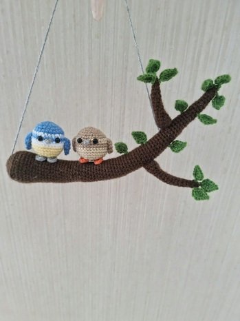 Meine Vögel auf dem Ast.