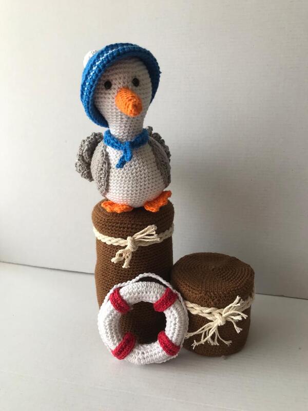 Häkelanleitung Tetje die Möwe