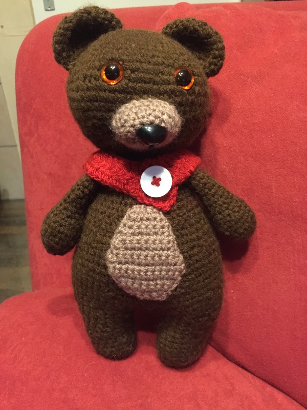 Häkelanleitung Braunbär Espen