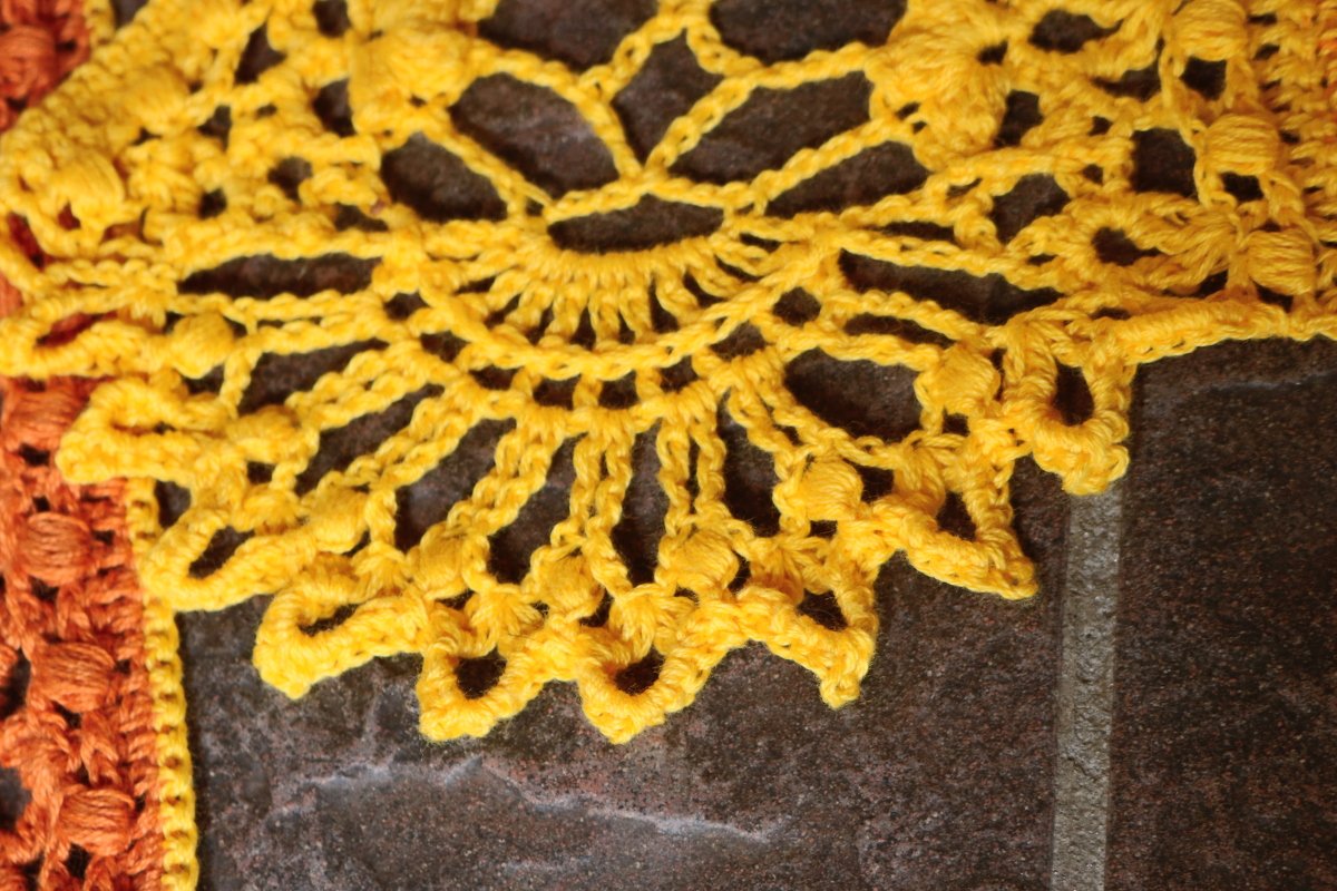 "Angola" romantic Lace shawl bridal stole crochet pattern