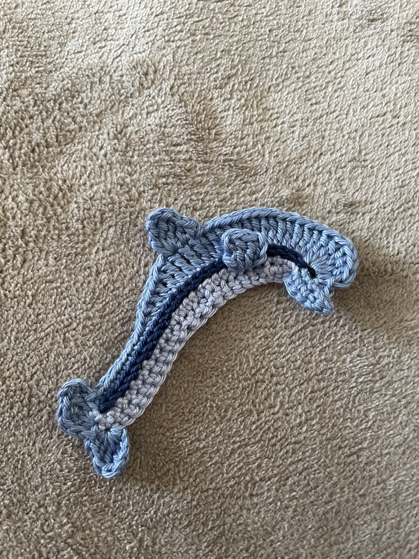 Häkelanleitung Delphin Applikation