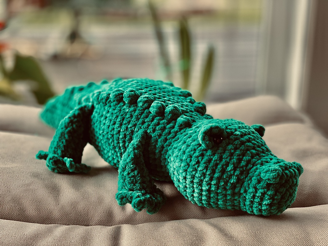 Häkelanleitung Kroko Kalli - ohne Annähen