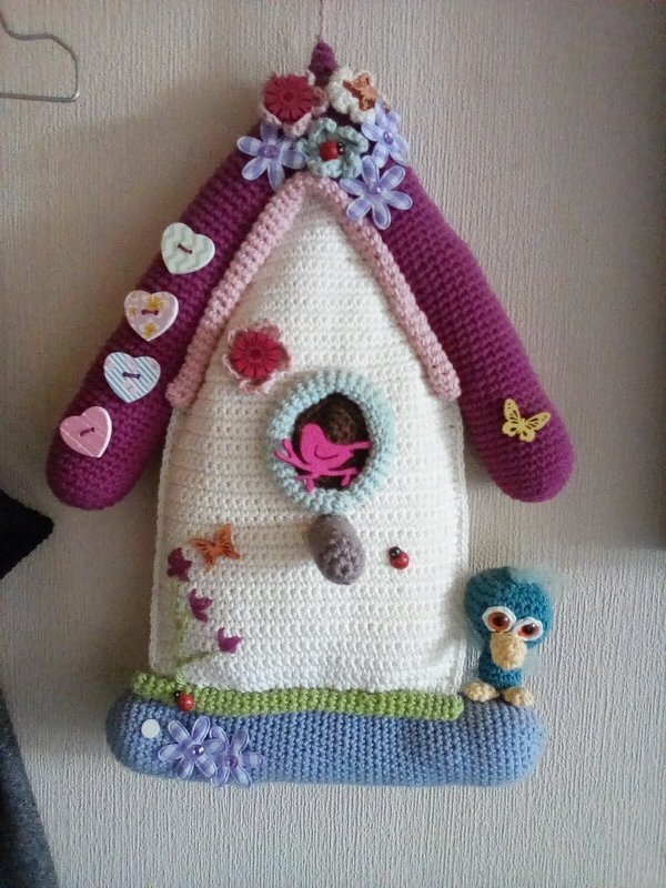Türhänger Vogelhäuschen "Villa Zwitscherli" --- Häkelanleitung von Haekelkeks®