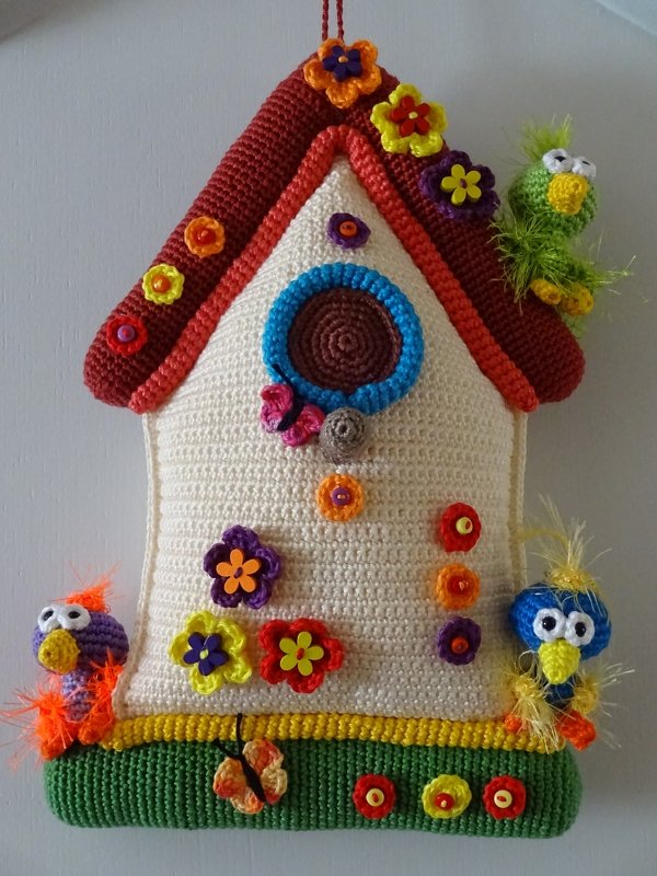 Türhänger Vogelhäuschen "Villa Zwitscherli" --- Häkelanleitung von Haekelkeks®