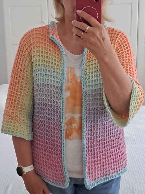 Anleitung 1-Bobbel-Waffeljacke