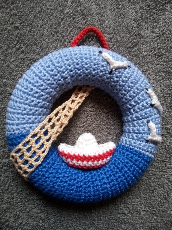 Häkelanleitung Mini-Türkranz Papierschiffchen