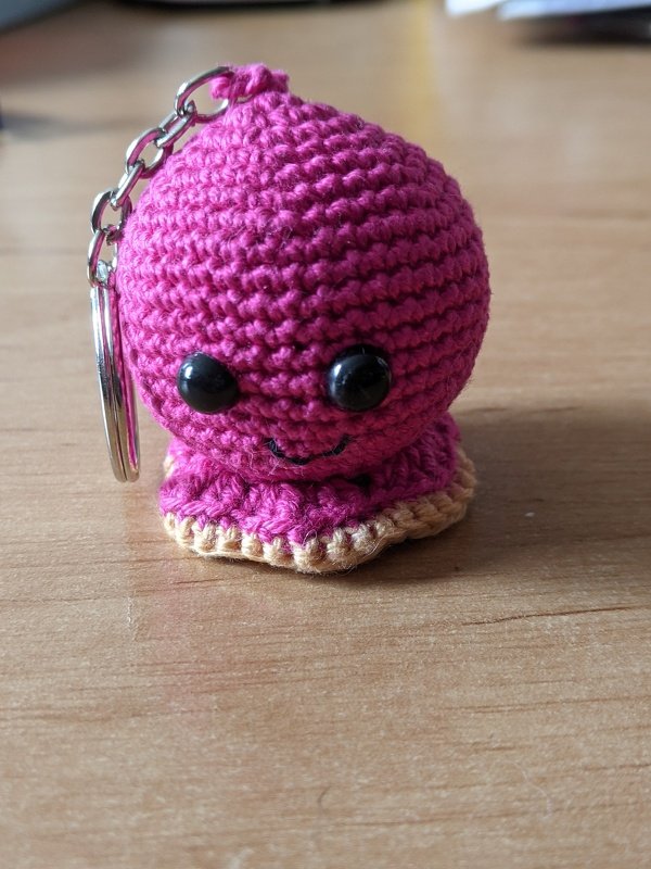 Oktopus, Schlüsselanhänger - Häkelanleitung