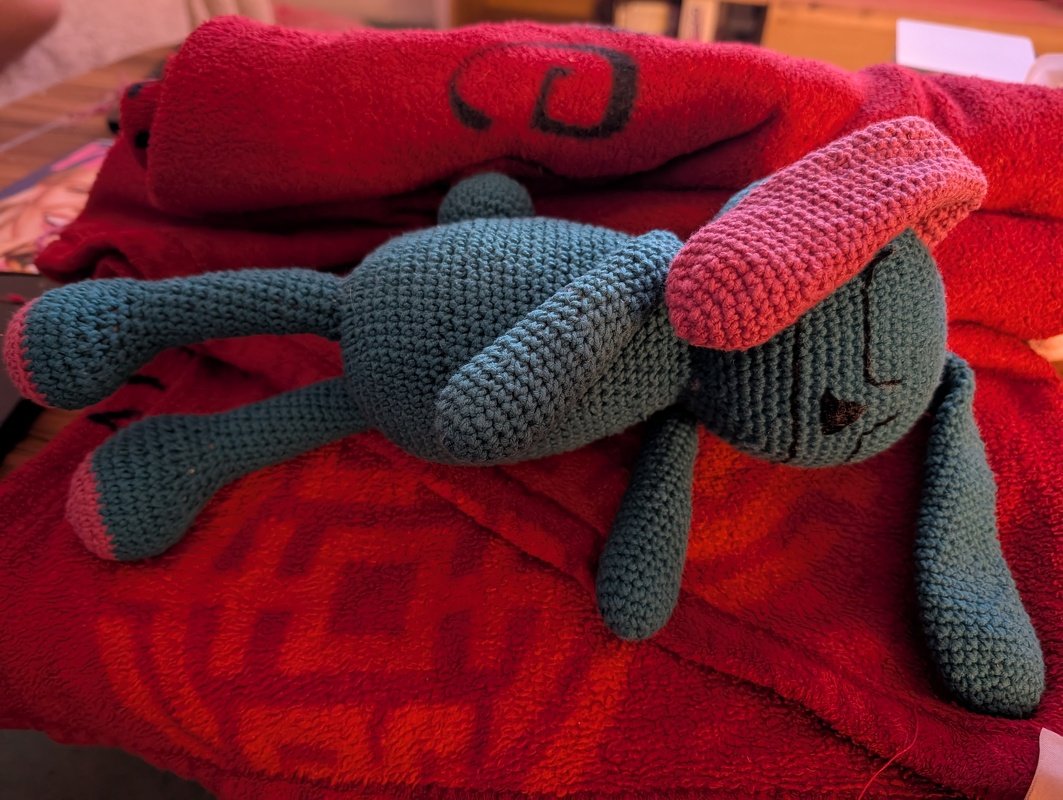 Amigurumi Häkelanleitung schlafender Hase Bella