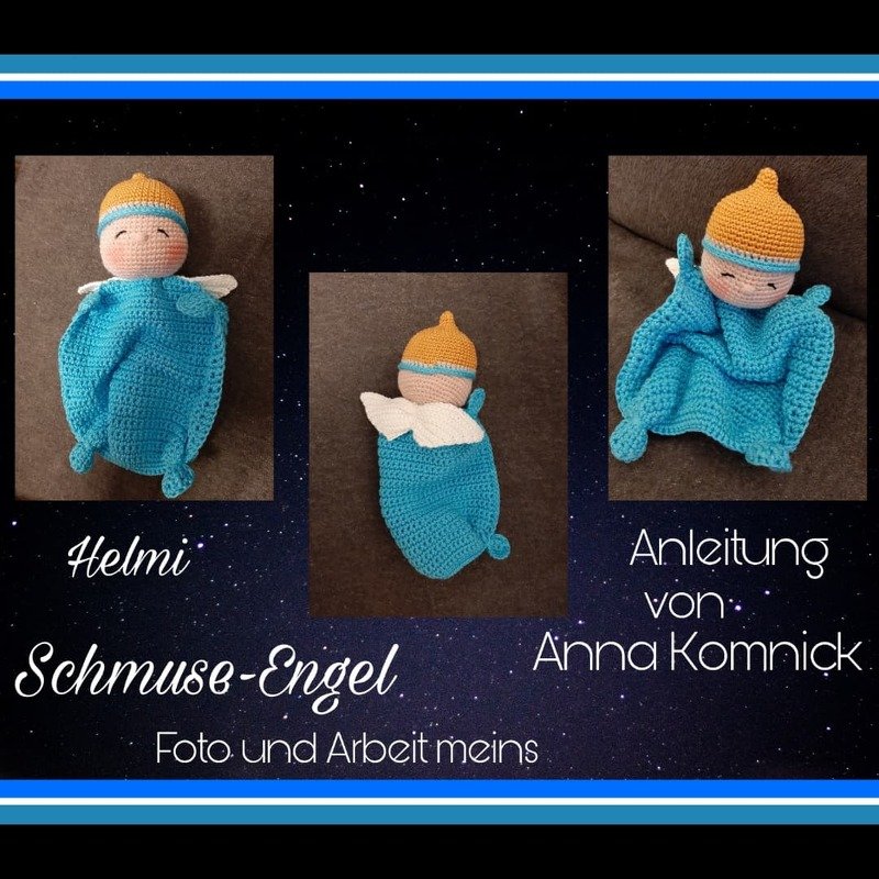 Schmusetuch &quot;Schmuse-Engel&quot;, Schutzengel häkeln, deutsche Häkelanleitung