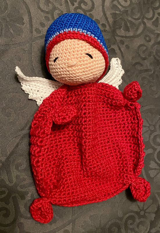 Schmusetuch "Schmuse-Engel", Schutzengel häkeln, deutsche Häkelanleitung