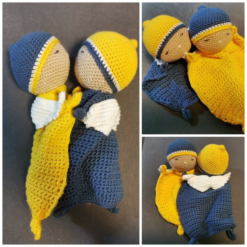 Schmusetuch &quot;Schmuse-Engel&quot;, Schutzengel häkeln, deutsche Häkelanleitung