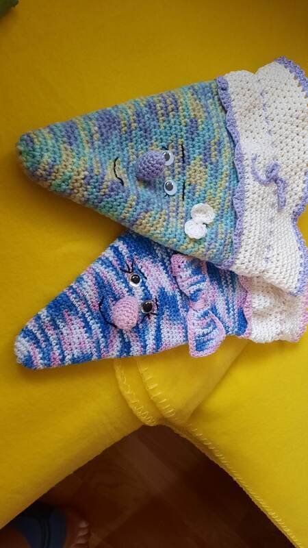 Häkelanleitung Schultüte-Zuckertüte (zum Befüllen, Größe variabel)