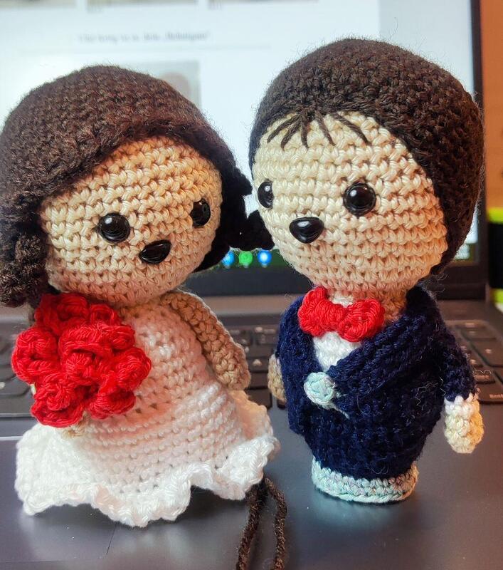 Häkelanleitung Mr &amp; Mrs - Brautpaar - das perfekte Hochzeitsgeschenk