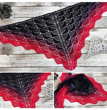 Bereits mein drittes Tuch nach dieser Anleitung diesmal für meine Schwester zum Dirndl.