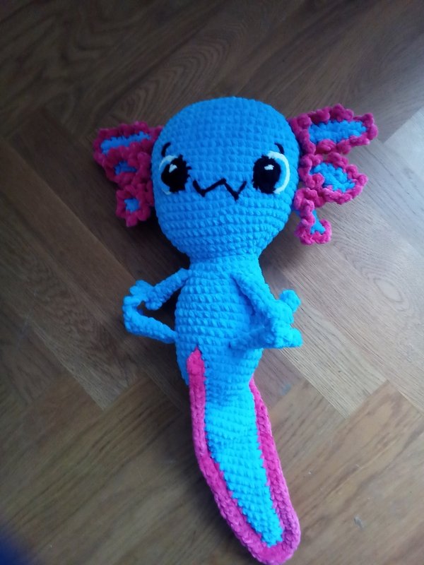 Häkelanleitung Axolotl Finn