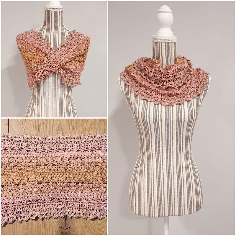 "Caledon" loop and gauntlets - crochet pattern