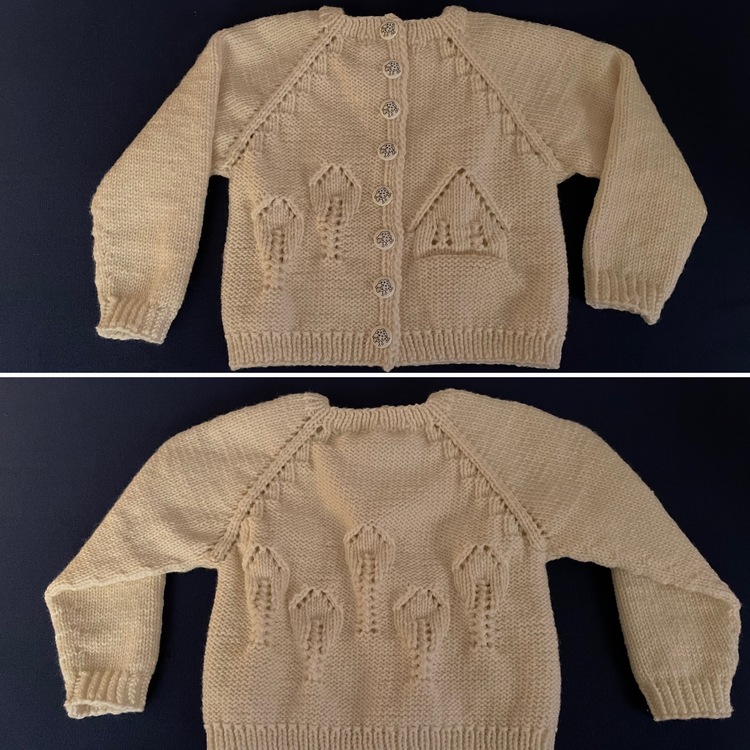 Knitting pattern kids jacket &quot;lemontree&quot; top down