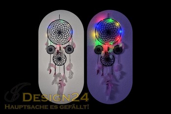 Da es das erste Mal so gut funktioniert hat, habe ich die Häkelanleitung Spinnennetz erneut einen Traumfänger mit Licht verwendet.