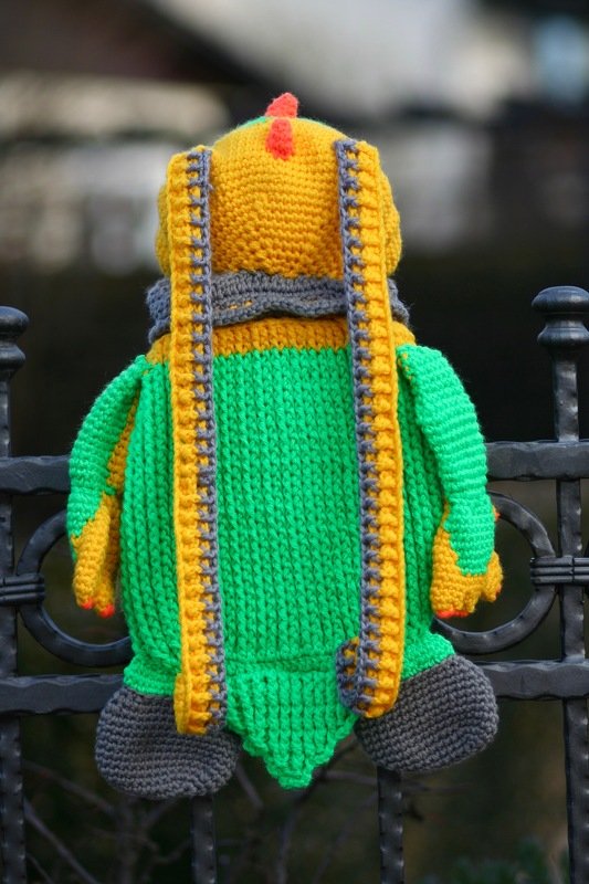 Häkelanleitung Rucksack Dinosaur Dino