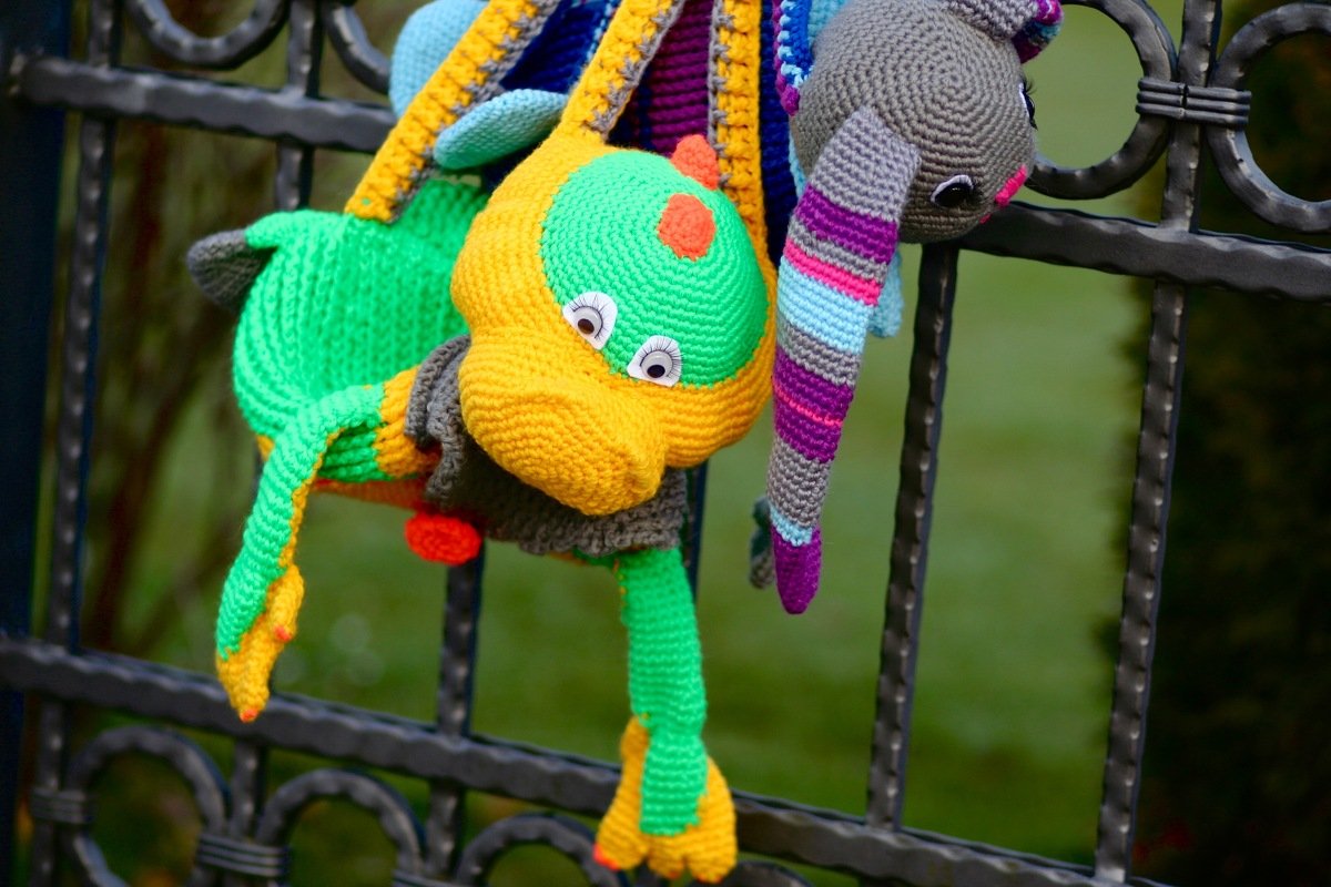 Häkelanleitung Rucksack Dinosaur Dino