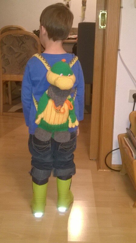 Häkelanleitung Rucksack Dinosaur Dino