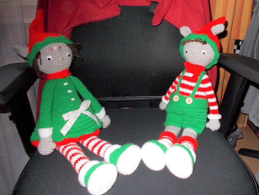 Häkelanleitung Weihnachtselfen