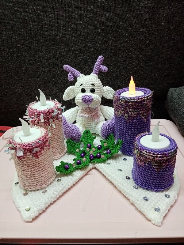 Häkelanleitung / Amigurumi / Adventsgesteck Mond